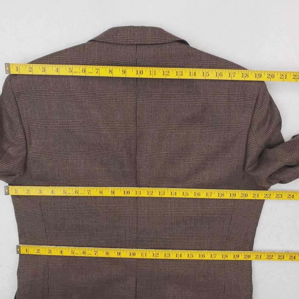 Vintage Country Britches Suit Men 40/34 Brown Glen Plaid Wool 2 Piece USA MADE